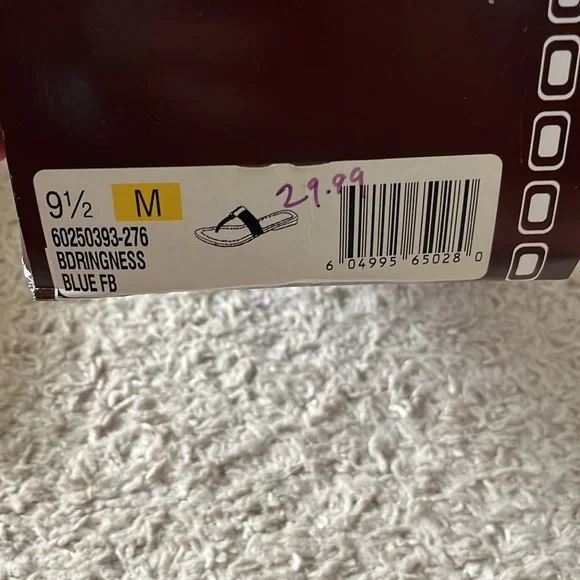 BRAND NEW IN BOX blue sparkle Bandolino Women’s Sandals, Size 9.5 - Picture 5 of 5